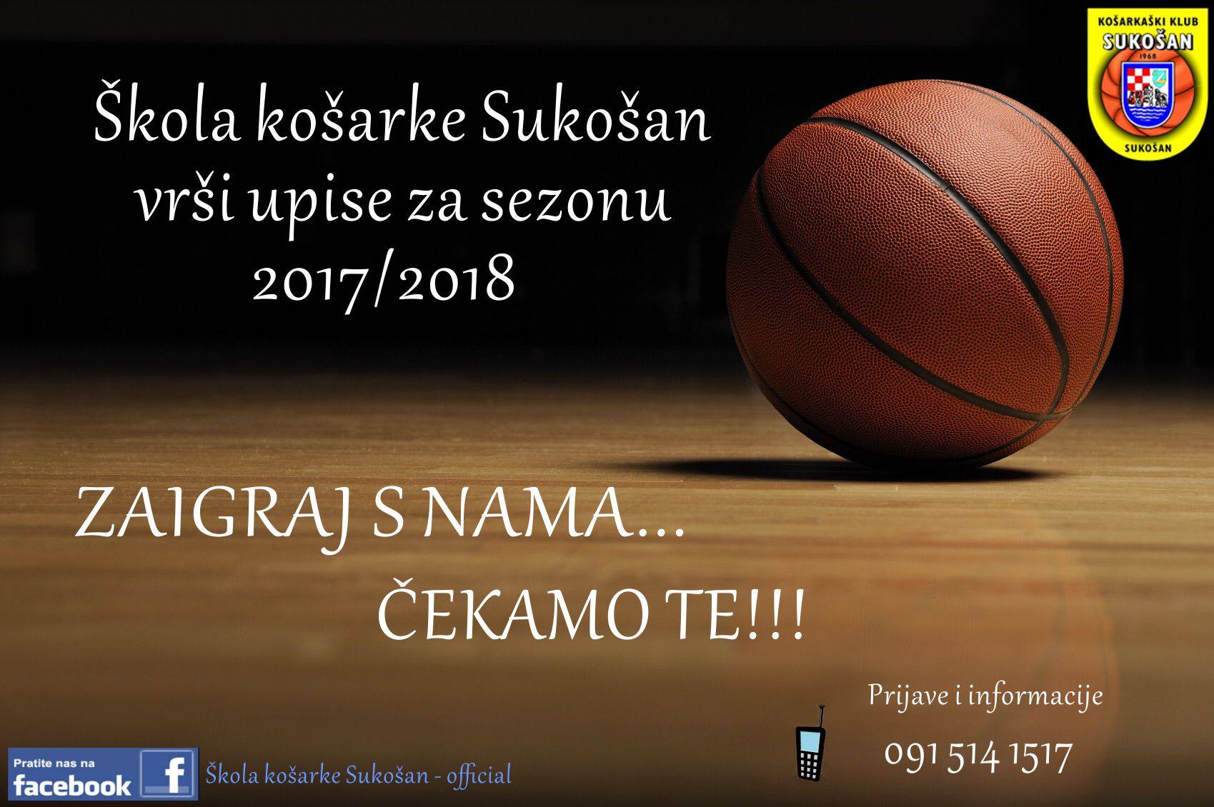 Škola košarke Sukošan: Zaigraj s nama!!! Čekamo te…