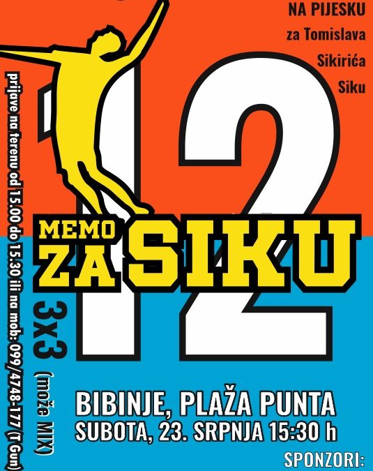 ODBOJKA U Bibinjama se igra Memorijalni turnir “Za Siku”!