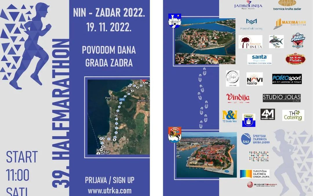 19. STUDENOGA Polumaraton Nin-Zadar dobio međunarodni certifikat, prijave za 39. izdanje su u tijeku