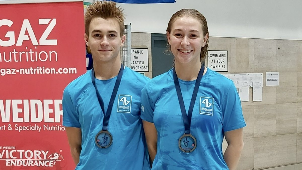ZIMSKO PH U SKOKOVIMA U VODU KSV ZADAR Bruna i Marko Huljev osvojili ukupno četiri medalje za KSV Zadar