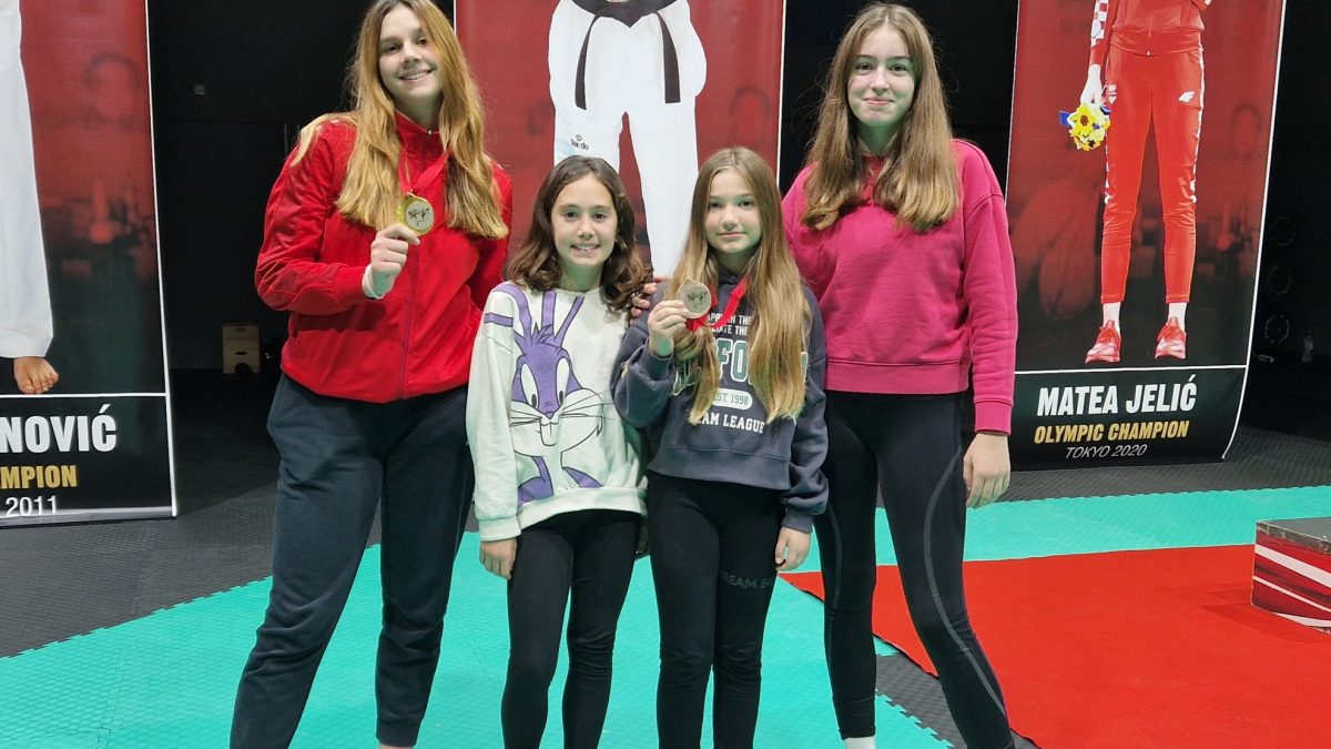 TAEKWONDO KLUB ZADAR Zlato Emili Brkić, bronca Lorete Beram na “Kupu Marjana”
