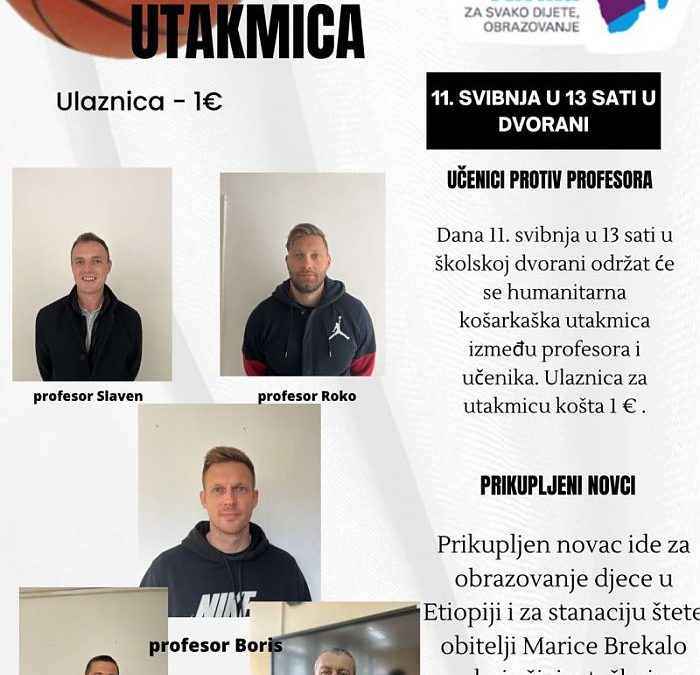 Humanitarna košarkaška utakmica profesora i učenika u Budiniću