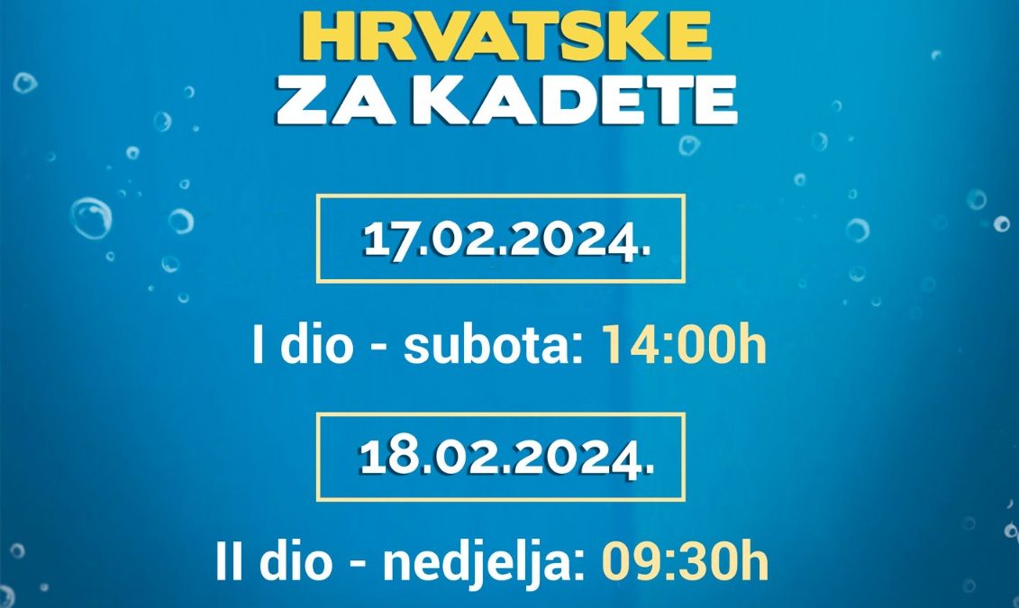 PRVENSTVO HRVATSKE Najbolji kadeti i kadetkinje ovog vikenda nastupaju na Višnjiku
