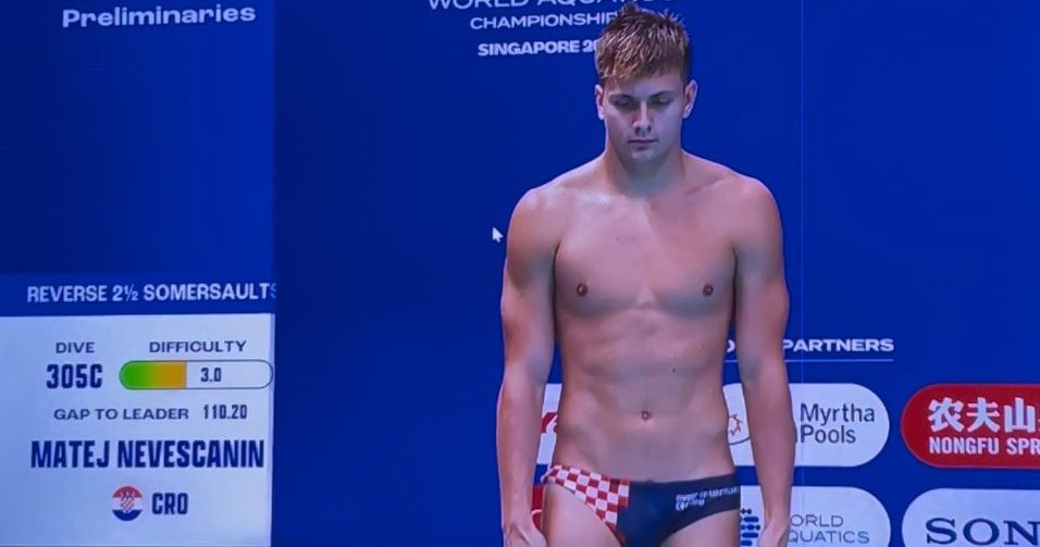 SVJETSKO PRVENSVO Matej Nevešćanin 18. s daske od 1 metra!