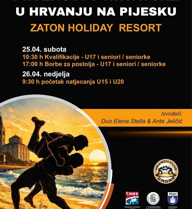 HRVAČKI KLUB ZADAR U Zatonu 2. Pojedinačno prvenstvo u hrvanju na pijesku!