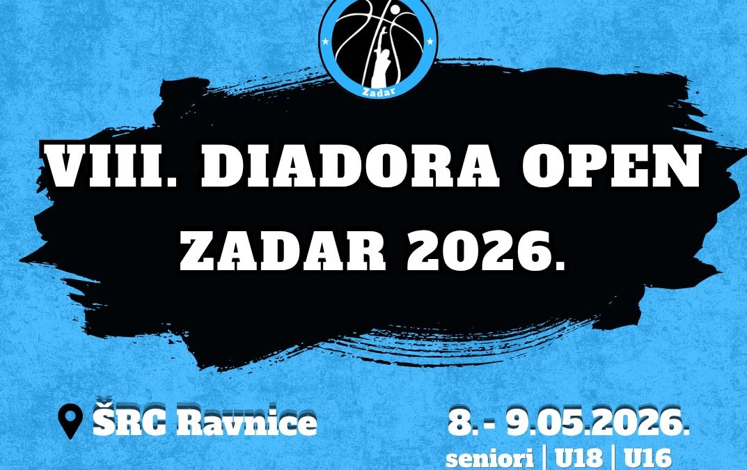 VIII DIADORA OPEN: Zadar postaje središte CRO 3×3 spektakla!