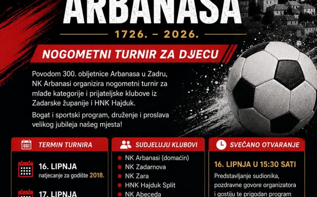 300 GODINA ARBANASA Bogat sportski program za najmlađe